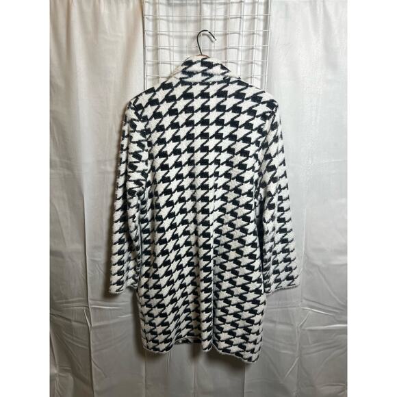 Liverpool Los Angeles Women's Houndstooth Open Front Sweater - Size Large - Picture 7 of 9